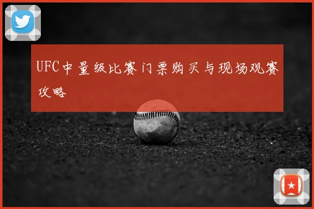 UFC中量级比赛门票购买与现场观赛攻略