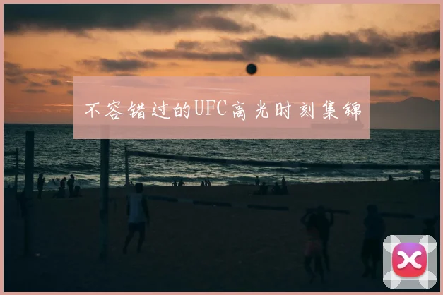 不容错过的UFC高光时刻集锦